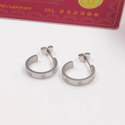 1 Pair Classic Style C Shape Plating Steel Ear Studs