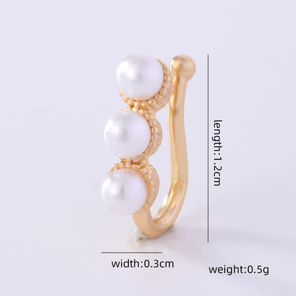 1 Piece Simple Style Solid Color Plating Inlay Copper Zircon Gold Plated Ear Cuffs