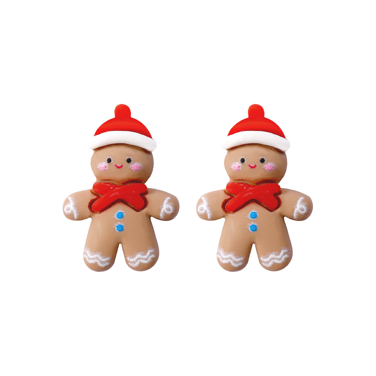 1 Pair Cute Christmas Tree Santa Claus Christmas Socks Three-dimensional Arylic Synthetic Resin Ear Studs