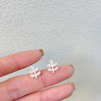 1 Pair Simple Style Commute Heart Shape Crown Bow Knot Enamel Alloy Ear Studs