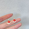 1 Pair Simple Style Commute Heart Shape Crown Bow Knot Enamel Alloy Ear Studs