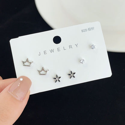 3 Pairs Fashion Geometric Alloy Plating Women's Ear Studs