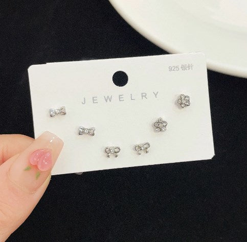 3 Pairs Fashion Geometric Alloy Plating Women's Ear Studs