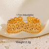 Stainless Steel 18K Gold Plated Simple Style Classic Style Solid Color Plating Open Rings