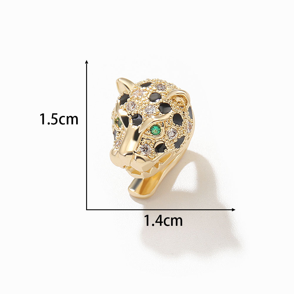 1 Piece Fashion Rabbit Fox Copper Plating Zircon Ear Clips