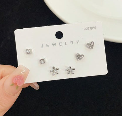 3 Pairs Fashion Geometric Alloy Plating Women's Ear Studs