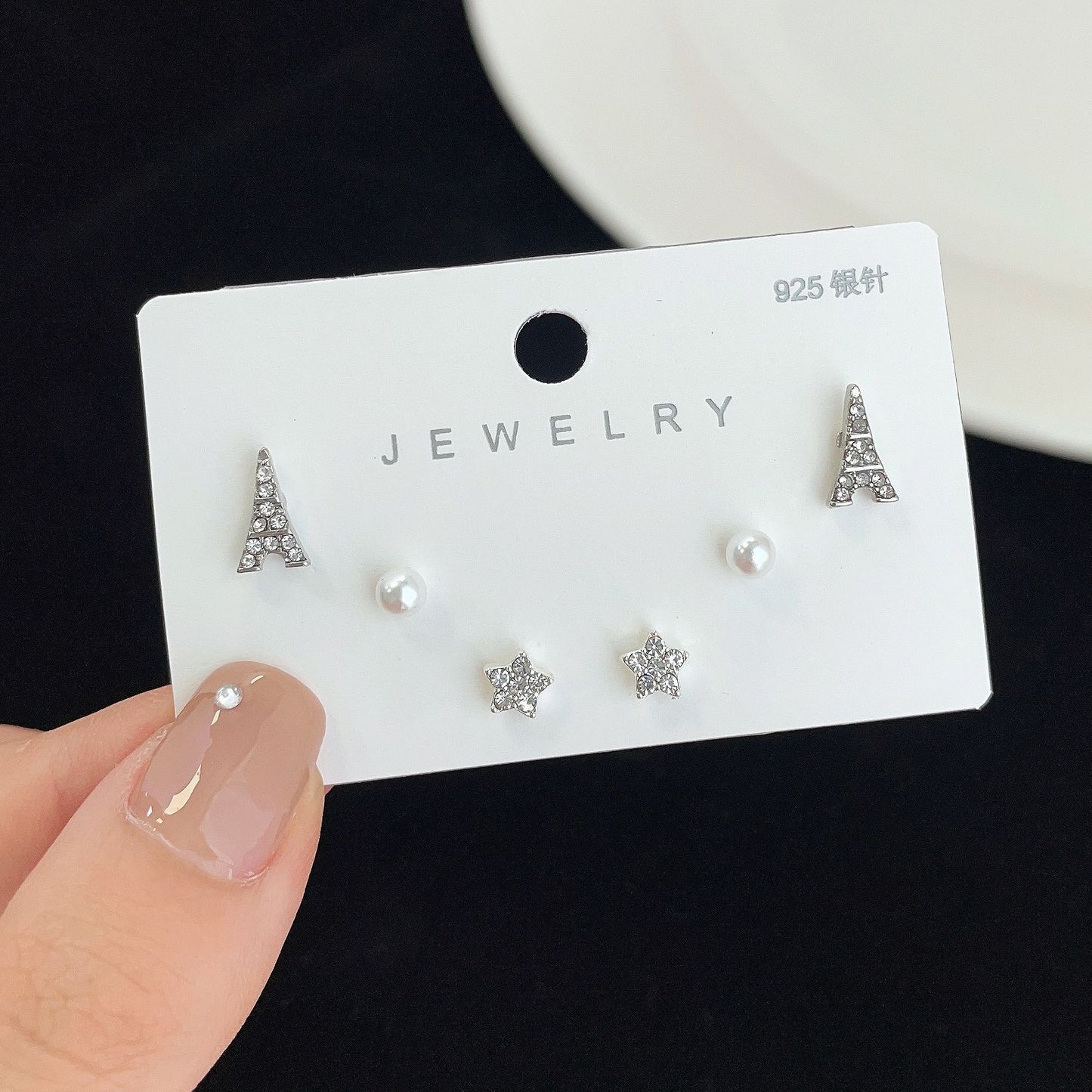 3 Pairs Fashion Geometric Alloy Plating Women's Ear Studs