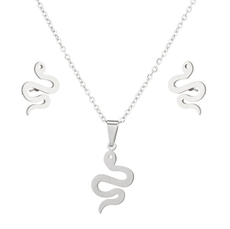 1 Set Simple Style Snake Stainless Steel Titanium Steel Plating Jewelry Set