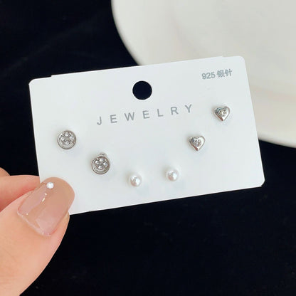 3 Pairs Fashion Geometric Alloy Plating Women's Ear Studs