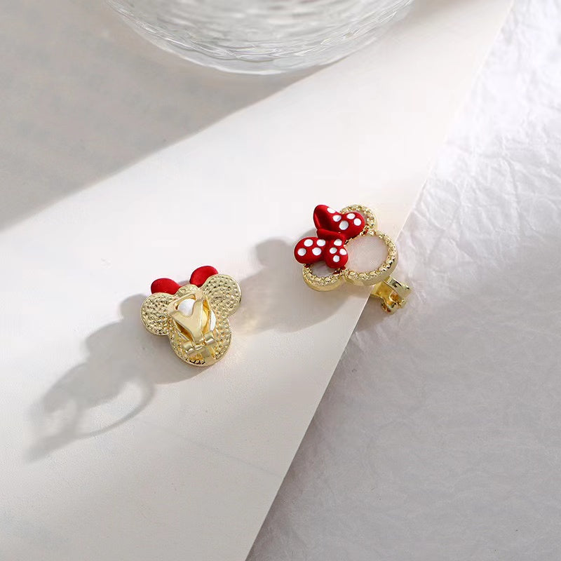 1 Pair Simple Style Bow Knot Plating Alloy Gold Plated Ear Studs