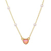 Fashion Geometric Copper Inlay Artificial Pearls Rhinestones Zircon Necklace