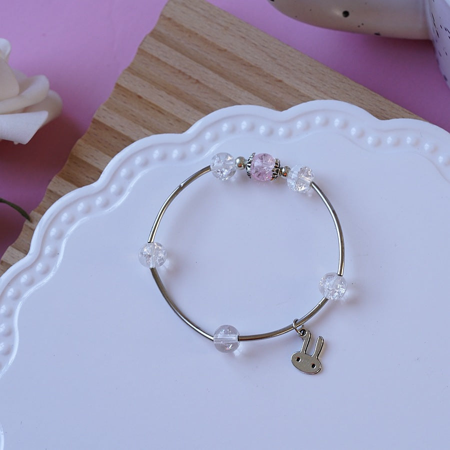 Cartoon Style Bear Unicorn Crown Beaded Alloy Plating Kid's Bracelets