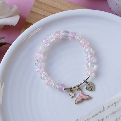 Cartoon Style Bear Unicorn Crown Beaded Alloy Plating Kid's Bracelets