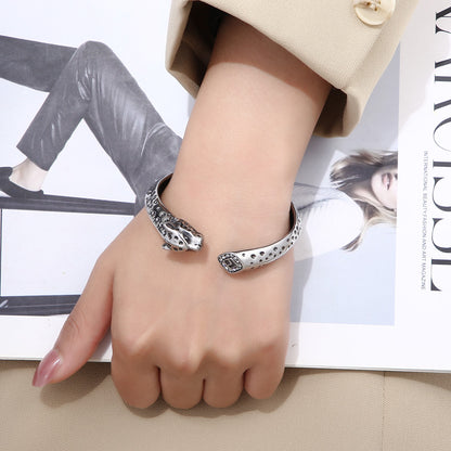 Hip-hop Snake Titanium Steel Plating Bangle