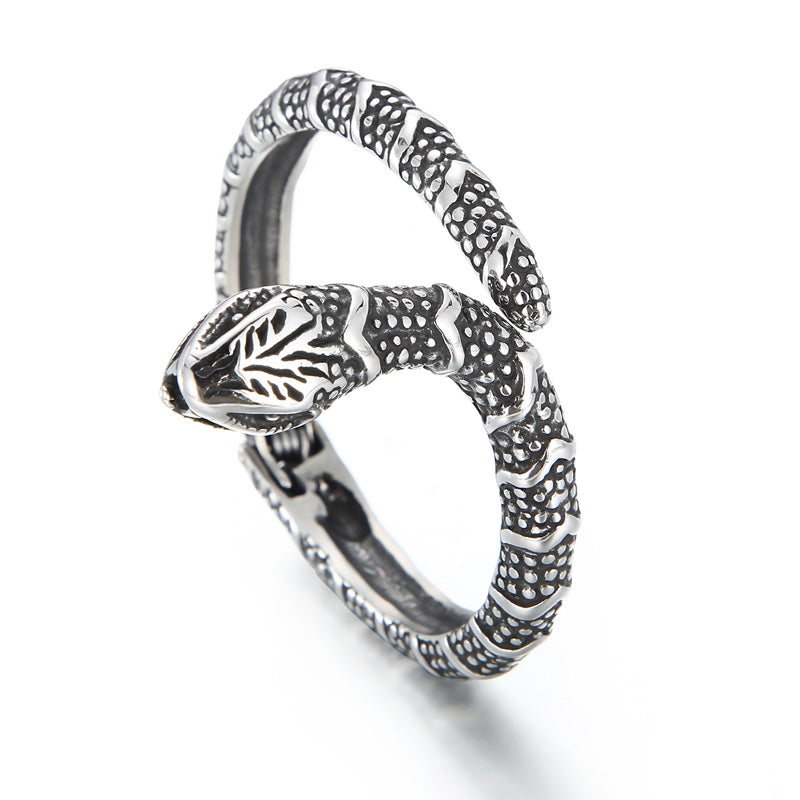 Hip-hop Snake Titanium Steel Plating Bangle