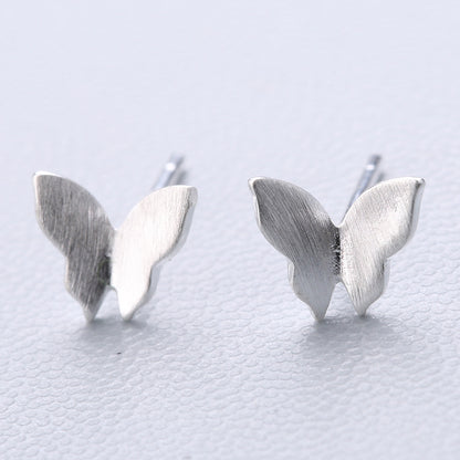 1 Pair Cute Sweet Triangle Bow Knot Snowflake Plating Sterling Silver Ear Studs