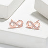 1 Pair Basic Letter Plating Inlay Copper Zircon Ear Studs