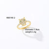 Casual Retro Bear Snake Leopard Copper Inlay Zircon Open Rings