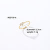 Casual Retro Bear Snake Leopard Copper Inlay Zircon Open Rings