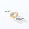 Casual Retro Bear Snake Leopard Copper Inlay Zircon Open Rings