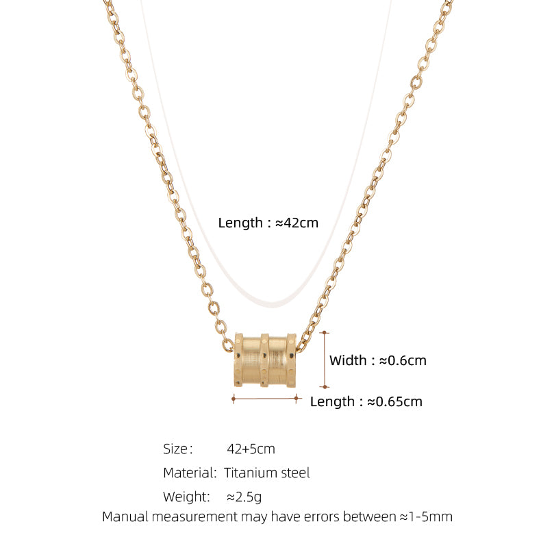 Simple Style Geometric Titanium Steel Plating 18k Gold Plated Necklace