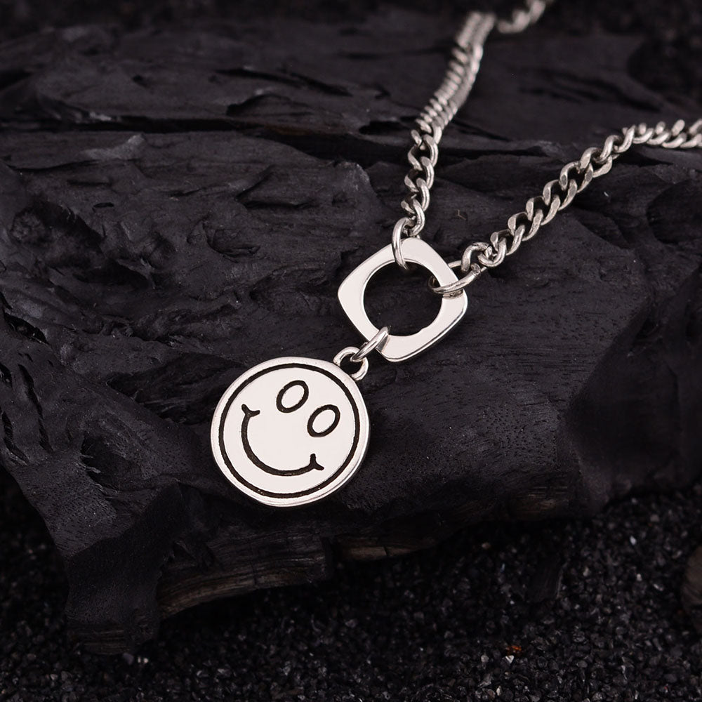 Classic Style Smiley Face Copper Pendant Necklace