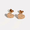 1 Pair Simple Style Heart Shape Plating Copper Ear Studs