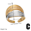 Wholesale Retro Simple Style Roman Style Geometric Copper Plating Inlay 18K Gold Plated Zircon Rings