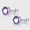 1 Pair Lady Simple Style Classic Style Geometric Inlay Sterling Silver Zircon Ear Studs