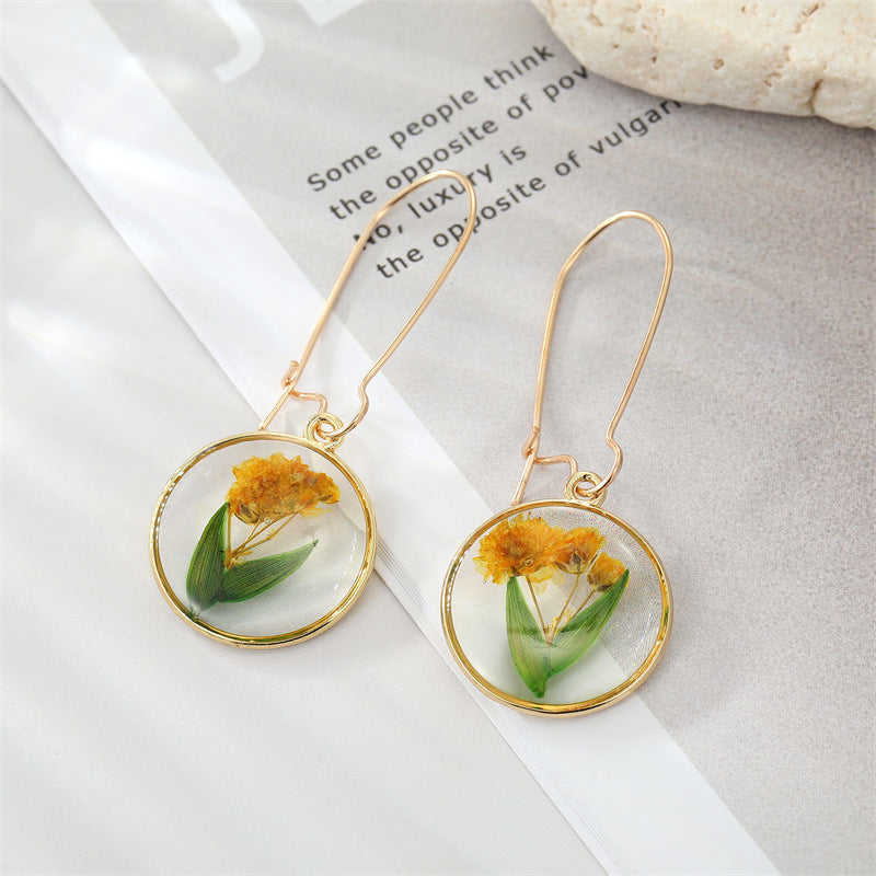 1 Pair IG Style Bohemian Modern Style Flower Zinc Alloy Drop Earrings