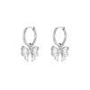 1 Pair Elegant Lady Bow Knot Plating Stainless Steel 18k Gold Plated Drop Earrings