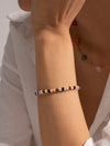 Stainless Steel 18K Gold Plated Elegant Cute Sweet Color Block Beaded Plating Natural Stone Bracelets Necklace