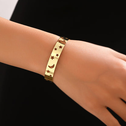 IG Style Simple Style Star Moon Iron Wholesale Bangle