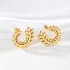 1 Pair Vacation Classic Style Leaves Plating 304 Stainless Steel 18K Gold Plated Ear Studs