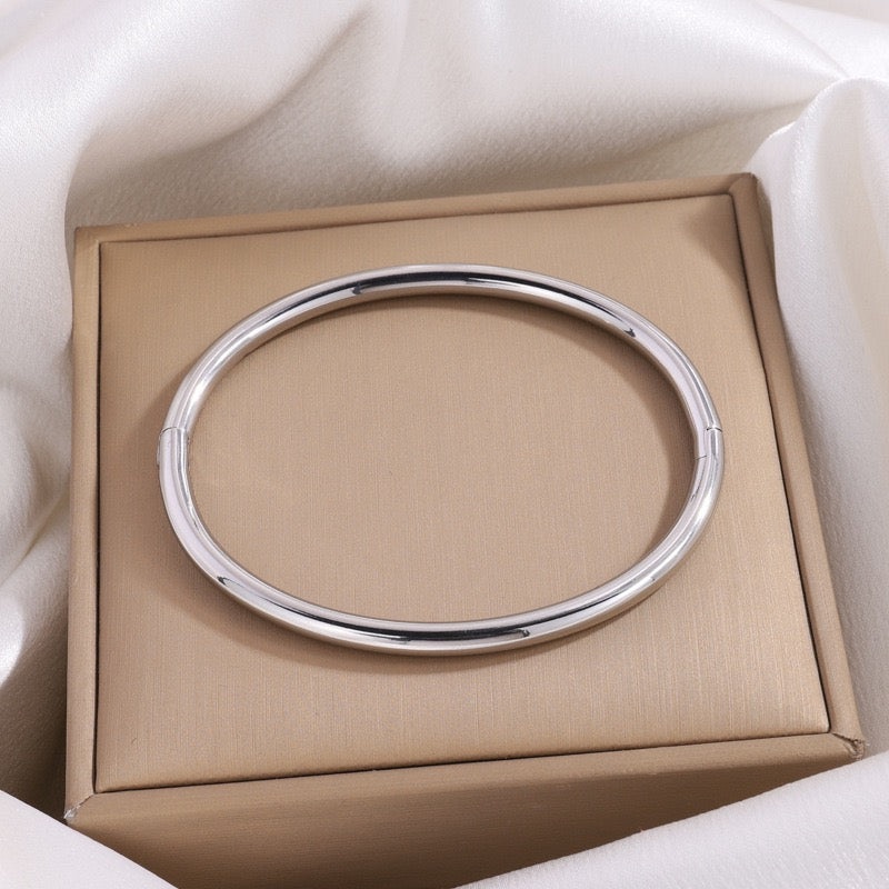 304 Stainless Steel Simple Style Round Bangle