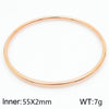 304 Stainless Steel 18K Gold Plated Simple Style Round Solid Color Bangle