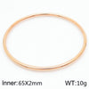 304 Stainless Steel 18K Gold Plated Simple Style Round Solid Color Bangle