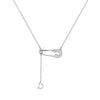 Sterling Silver Silver Plated Simple Style Classic Style Plating Inlay Solid Color Zircon Pendant Necklace