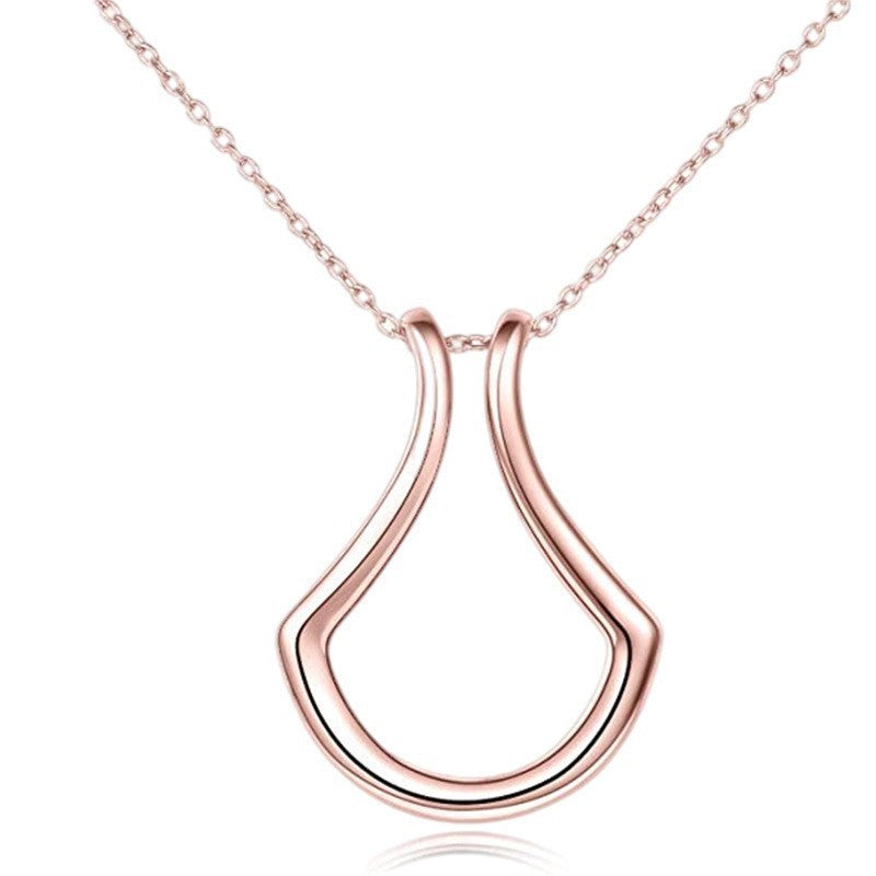 Solid Color Shiny Solid Color Zinc Alloy Women's Pendant Necklace