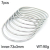 Titanium Steel Simple Style Round Round Bangle