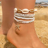 Casual Vacation Simple Style Geometric Starfish Glass Shell Knitting Women's Bracelets