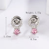 1 Piece Elegant Lady Pentagon Water Droplets Antlers Plating Inlay Sterling Silver Zircon White Gold Plated Ear Studs