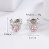 1 Piece Elegant Lady Pentagon Water Droplets Antlers Plating Inlay Sterling Silver Zircon White Gold Plated Ear Studs