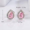 1 Piece Elegant Lady Pentagon Water Droplets Antlers Plating Inlay Sterling Silver Zircon White Gold Plated Ear Studs