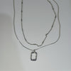 Copper 18K Gold Plated Elegant Lady Square Layered Necklaces