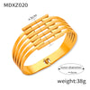 Titanium Steel 18K Gold Plated Casual Elegant Simple Style Hollow Out Inlay Solid Color Rhinestones Bangle