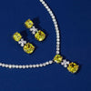 Copper Elegant Classical Solid Color Inlay Zircon Jewelry Set