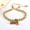 Copper Gold Plated Vintage Style Simple Style Letter Bracelets