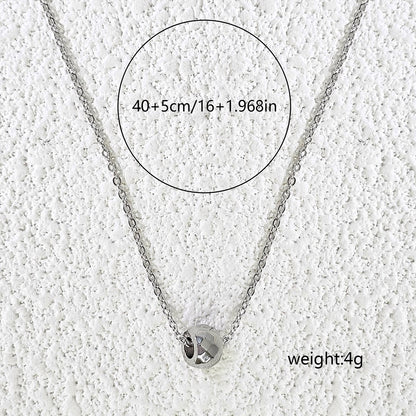 304 Stainless Steel Simple Style Solid Color Pendant Necklace