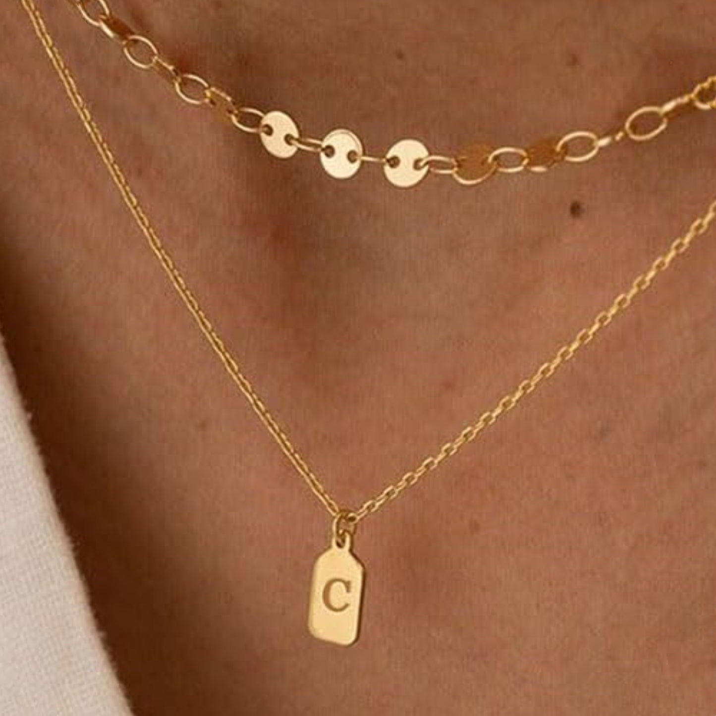 Stainless Steel Copper 14K Gold Plated Casual Classic Style Plating Letter Layered Necklaces